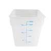 Thunder Group 18qt Translucent Square PolypropyleneFood Storage Container - PLSFT018TL 