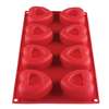 Thunder Group Heart Shaped Baking High Heat Silicone Baking Molds - PLBM008S 