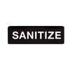 Winco 3in x 9in Black Plastic "Sanitize" Sign - SGN-329 