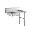 Falcon Food Service 48in Wide 16 Gauge Soiled Straight Dishtable Right Side - DTDR3048 
