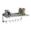 New Age 36x20 Wall Mount T-Bar Design Shelf with Pot Rack - 1121PR 
