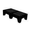 Winholt 22x36 Plastic Solid 1-Tier Perforated Dunnage Rack - Black - DPLSQ-3-1222-BK 