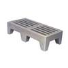 Winholt 22x36 Plastic Solid 1-Tier Perforated Dunnage Rack - Gray - PLSQ-3-1222-GY 
