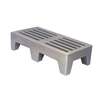 Winholt 22x48 Plastic Solid 1-Tier Perforated Dunnage Rack - Gray - PLSQ-4-1222-GY 