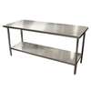 Winholt 36x30 (304) Stainless Steel Work Table with Open Undershelf - DTSBB-3036 