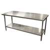Winholt 48x30 (304) Stainless Steel Work Table with Open Undershelf - DTSBB-3048 
