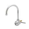 T&S Brass Equip Wall Mount Swivel Electronic Faucet with Gooseneck Spout - 5EF-1D-WG 