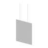 BK Resources Hanging Polycarbonate Safety Barrier 24"W x 24"H - PPE-SB-H-2424 