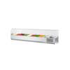 Turbo Air E-Line 71in Countertop Prep Rail with Clear Hood - CTST-1800G-N 