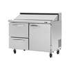 Turbo Air PRO Series 48in Sandwich Prep Cooler with 2 Drawers - PST-48-D2R(-L)-N 