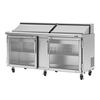 Turbo Air PST-72-G-N PRO Series 72in Sandwich/Salad Prep Cooler with Glass Doors 