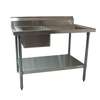 BK Resources 48in X 30in Stainless Steel Prep Table With Left Side Sink - BKMPT-3048S-L 