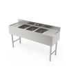 GSW USA SE10143D60B 60in x 18.5in Stainless Steel Three Compartment Underbar Sink 