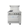 Atosa CookRite 36in (2) Burner Gas Range with Oven & 24in Griddle - AGR-2B24GR 