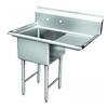 GSW USA SEE18181R Stainless Steel 18in x 18in One Comp Sink with Right Drainboard 