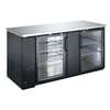Falcon Food Service 61in Glass Door Back Bar Cooler with Black Vinyl Exterior - ABB-60G 