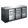 Falcon Food Service 79in Glass Door Back Bar Cooler with Black Vinyl Exterior - ABB-79G-27 