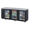Turbo Air Super Deluxe 91in Back Bar Cooler with Glass Doors - TBB-4SGD-N 