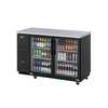 Turbo Air Super Deluxe 59in Back Bar Cooler with Glass Doors - TBB-2SGD-N 