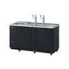 Turbo Air Super Deluxe 69in Draft beer cooler with Black Exterior - TCB-3SBD-N6 