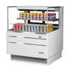 Turbo Air 35in Low Profile 2 Tier Open Horizontal Display Merchandiser - TOM-36L-UFD-W(B)-2S-N 