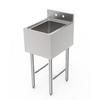 GSW USA SE10141DNB 12in x 10in One-Compartment Stainless Steel Underbar Sink 