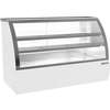 beverage-air 73in Curved Glass White Dry Deli Display Case - CDR6HC-1-W-D 