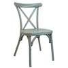 H&D Commercial Seating Stackable Aluminum Frame Chair with Vintage Blue Finish - 7305 
