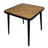 H&D Commercial Seating 36in x 36in Square Aluminum Plastic Wood Top complete w/base - AT3636 