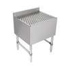 John Boos 18in x 21in Stainless Underbar Drainboard with Stainless Legs - UBDB-2118-X 