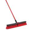 Libman Commercial 24in Multi Surface Nylon Thread Push Broom w/Red Steel Handle - 805 