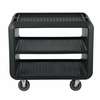 Cambro 41-1/2in Black Service Cart Pro with (3) Ribbed Shelves - SC337110 