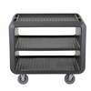 Cambro 41-1/2in Charcoal Gray Service Cart Pro with (3) Ribbed Shelves - SC337615 