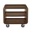 Cambro 41-1/2in Dark Brown Service Cart Pro with (3) Ribbed Shelves - SC337S131 