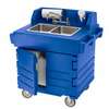Cambro CamKiosk Navy Blue 2 Compartment Hand Sink Cart - KSC402186 