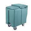 Cambro SlidingLid Tall 175lb Capacity Slate Blue Mobile Ice Caddy - ICS175T401 