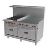 Sierra 60in (4) Burner Gas Range with 36in Manual Griddle - SR-4B36G-60 