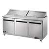 Arctic Air 72in (3) Section Mega Top Refrigerated Salad/Sandwich Unit - AMT72R 