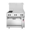 Vulcan 36in (2) Burner 208v Electric Range with 24in Thermostat Griddle - EV36S-2FP24G208 