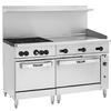 Vulcan Endurance 60in 4 Burner Gas Range with 36in Left Griddle - 60RS-36GT4B 