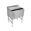 John Boos UBIB-2136-X 36in x 21in Insulated Underbar Ice Bin with 2-Piece Sliding Lid 