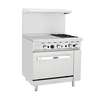 Atosa CookRite 36in (2) Burner Gas Range with Oven & 24in Griddle - AGR-2B24gl 