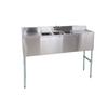 Falcon Food Service 3 Compartment Bar Sink with Double 19in Drainboards - BS3T101410-19LR 