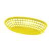 Thunder Group 9-3/8in Yellow Polypropylene Oval Basket - 1dz - PLBK938Y 