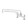 T&S Brass UltraRinse 8in OC Deck Mount 18in Swing Faucet - B-0220-U18 