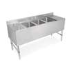 John Boos Slim-Line 36in (3) Compartment Stainless Steel Underbar Sink - UBS3-1836-X 