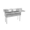 John Boos E-Series 3 Compartment 15x15x14 Sink with 15in Right Drainboard - E3S8-15-14R15-X 