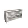 John Boos 72in X 18in Stainless Steel Open Front Dish Cabinet - EDSC8-1872-X 