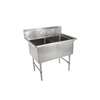 John Boos E-Series 2-compartment 16inx20inx12in Stainless Steel Sink - E2S8-1620-12-X 