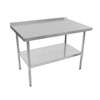 John Boos 30inx 24in 18G Stainless Steel Work Table with 1Â½ Upturn - UFBLG3024-X 